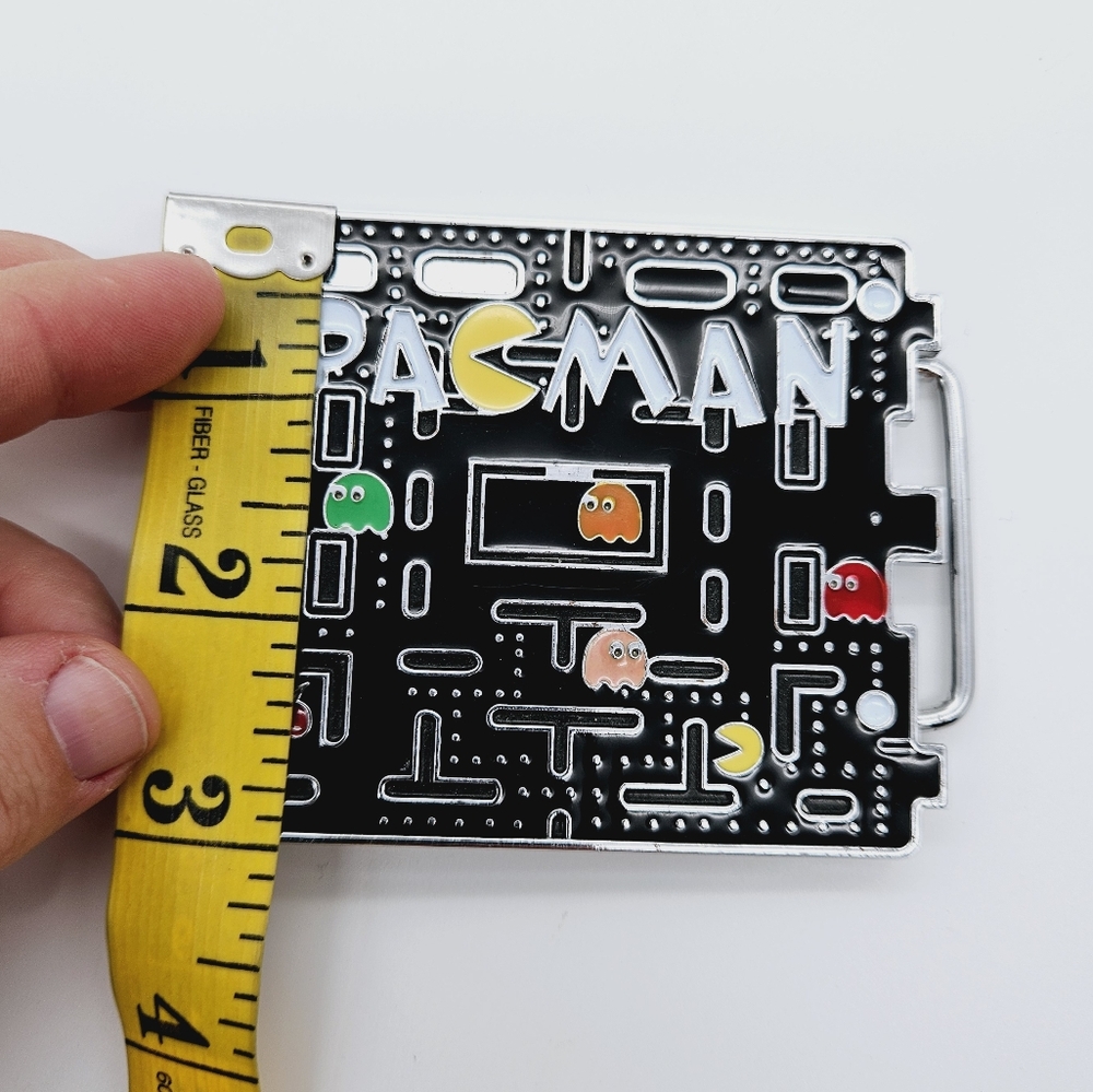 PACMAN | vintage Y2K 2003 arcade video game large belt buckle - Picture 5 of 5
